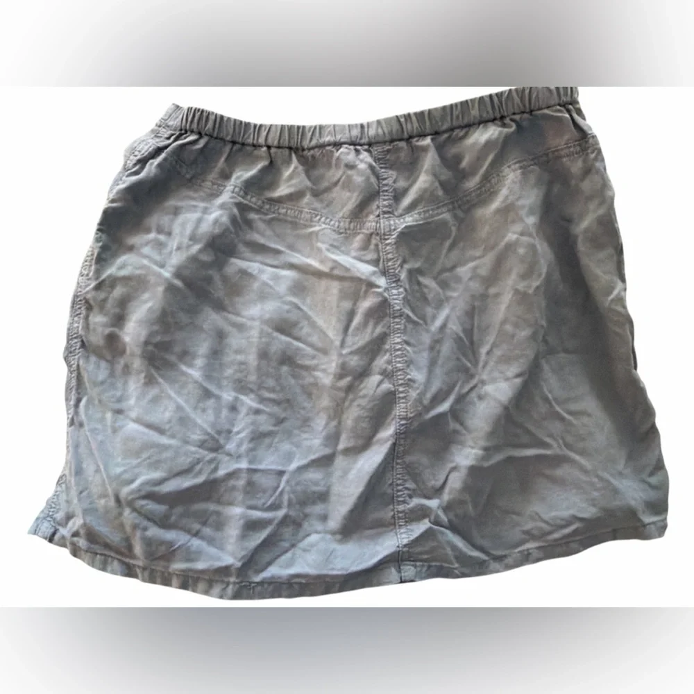 Bella Dahl Soft Tencel Blue Drawstring Mini Skirt